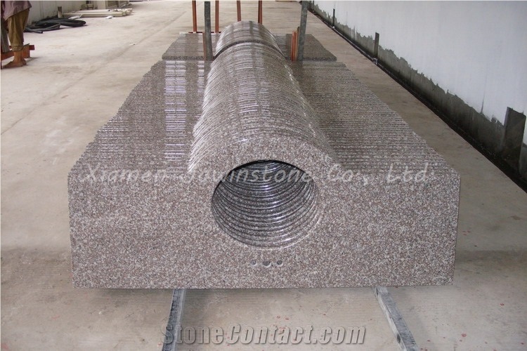 Polished Chinese Pink Granite / Misty Brown / G664 Luoyuan Red for Paving, Steps, Wall, Flooring, Etc