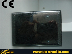 Black Basalt G684 Kitchen Countertops,China Black Polished Granite Kitchen Bar Tops,Edge Polished Countertops