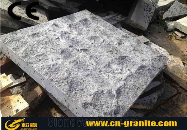 China Black Basalt G684 Mushroom Stone,China Fuding Black Mushroom,Natural Black Basalt Mushroom Wall Cladding