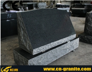 China Dark Grey Granite G654 Gravestone,Polished Cemetery Slant Marker Tombstone,Chinese Grey Granite G654 Monument