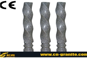 China Grey Granite Balustrade & Railings,G614 China Grey Granite Baluster,Polished Finished Granite Handrail