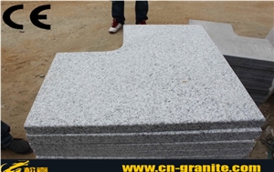 China Grey Granite G603 Flamed Surface Swimming Pool Coping,Light Grey Granite Stone Corner Swimming Pool Pavers