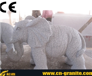 China Grey Granite G633 Handcraved Animal Sculpture Elephant Carvings,Grey Stone Garden Sculpture Landscape Sculpture & Statue