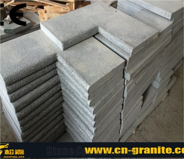 China Light Grey Granite G603 Pool Pavers,Flamed Surface Grey Granite Pool Coping,Grey Stone Swimming Pool Decks