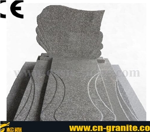 China Pink Granite G664 Monument & Tombstone,Pink G664 Granite Single Tombstone Heart Shaped Tombstone