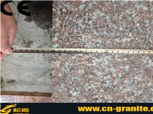 China Pink Granite G687 Cube Stone & Pavers,Flamed Finished Pink Granite Outside Pattern,60*30 Landscape Drainage