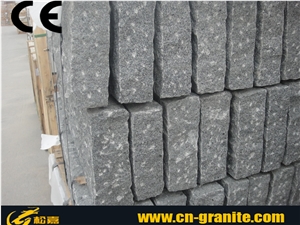 G654 China Dark Grey Granite Cube Stone & Paver Stone,Dark Grey Natural Split Cobble Stone Fine Picked Surface Floor Covering