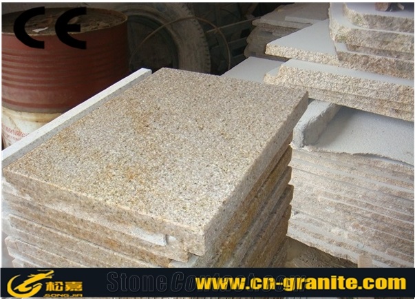 Yellow China Granite G682 Swimming Pool Coping G682 Bullnose Pool Pavers,Rusty Yellow China Granite