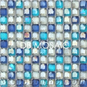 Iridescent Glass Mosaic Tiles for Bathroom