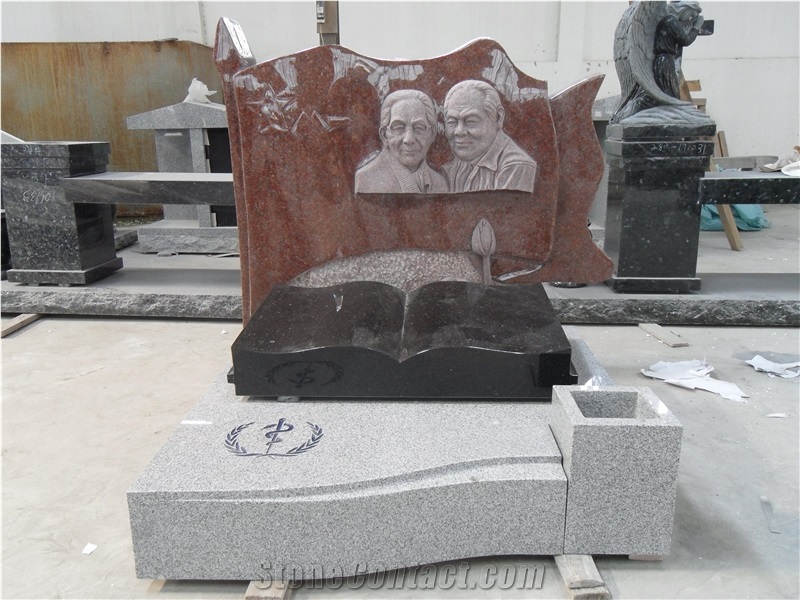 Brown Granite Monument Design Tombestone