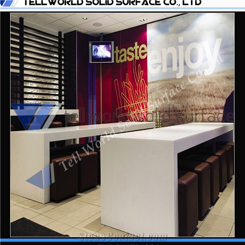 Food Counter Dining Table Quartz Stone Table Tops