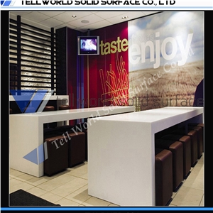 Food Counter Dining Table Quartz Stone Table Tops