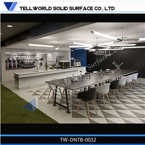 Food Counter Dining Table Quartz Stone Table Tops