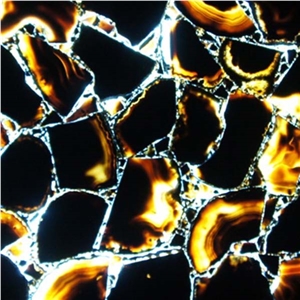 Black Agate Semiprecious Stone Slabs