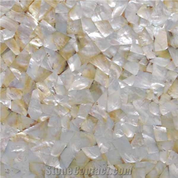 Golden Mop Random White Semiprecious Stone Tiles & Slabs