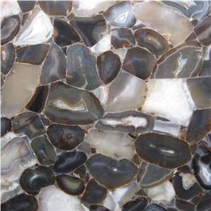 Grey Agate Semiprecious Stone Tiles & Slabs