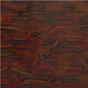 Iron Tiger Eye Semiprecious Stone Tiles & Slabs, Red Stone Flooring Tiles