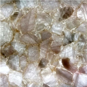 Rose Quartz, White Semiprecious Stone Tiles & Slabs