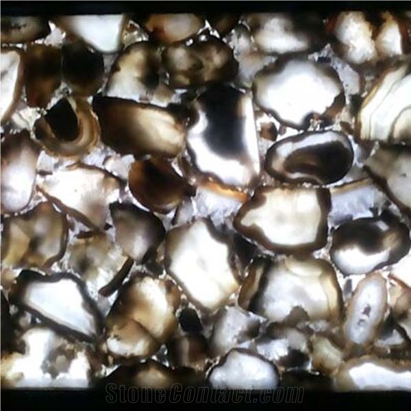 White Botswana Agate Semiprecious Stone Tiles & Slabs