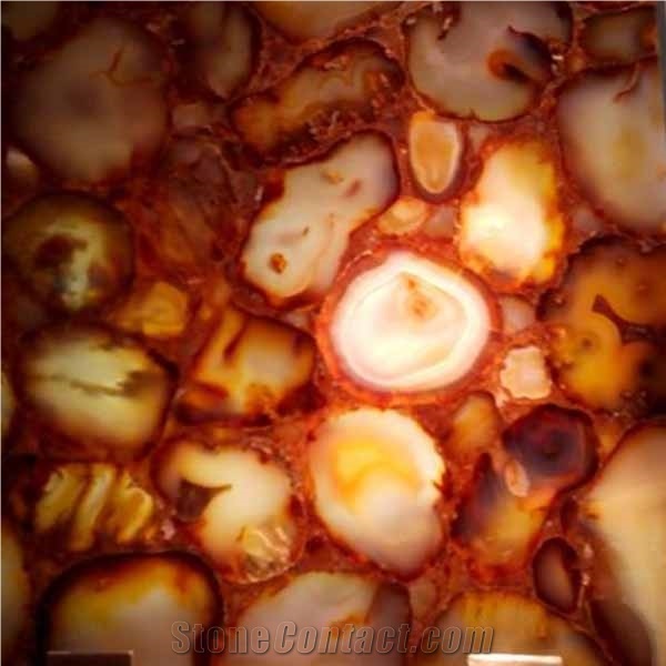 Yellow Cornelion Agate Semiprecious Stone Tiles & Slabs