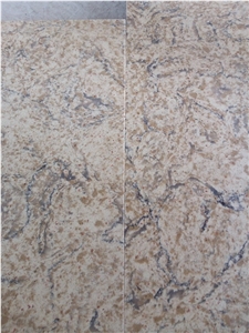 Artificial Yellow Quartz Countertops, Artificial Quartz Kitchen Top, Quartz Solid Surface Kitchen Tops