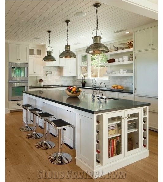 Bestone Quartz Stone Polished Surfaces for Kitchen Bench Top with Bevel Edges and Customized Edges Available 2/3cm Thick with High Gloss and Hardness
