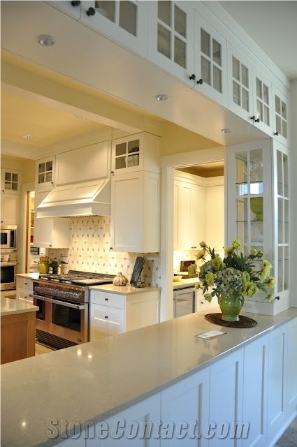 Engineered Stone Kitchen Countertops with the Best and 100% Guaranteed Quality and Services Sizes 126 *63 Inch And118 *55 Inch for Multifamily/Hospitality Projects