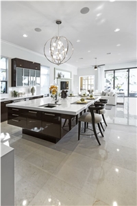 Quartz Stone for Kitchen Countertop,Non-Porous, Easy Maintenance,Standard Sizes 126 *63 and 118 *55 with Top Guaranteed Quality,Qualified for European Standards,More Durable Than Granite