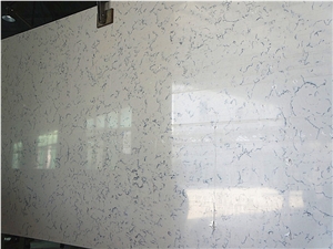 Middle White Marble Quartz Stone,Vein Series Quartz Marble Slabs, Quartz Tiles