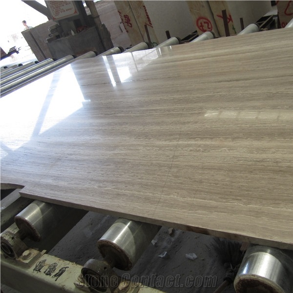 White Wooden Marble Tiles & Slabs,Cross-Cut Vein,Nublado Light Marble, China Serpeggiante Beige,Chinese Silver Palissandro