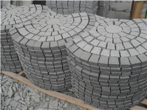 G603 Granite Cobble Stone,Driveway Paving Stone,Netting Paving Stone