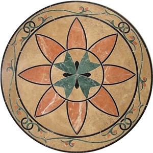 Round Waterjet Marble Medallions,Floor Pattern Medallion
