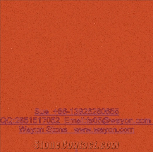 Chinese Pure Orange Quartz Tile for Export