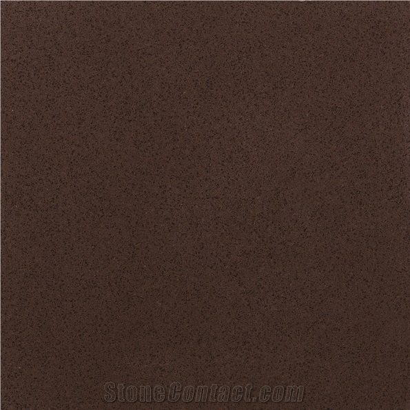 Quartz Stone Slab & Tile Pure Dark Brown Wg035