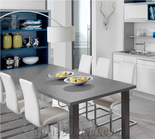 Quartz Stone Slab & Tile Pure Light Grey Wg026