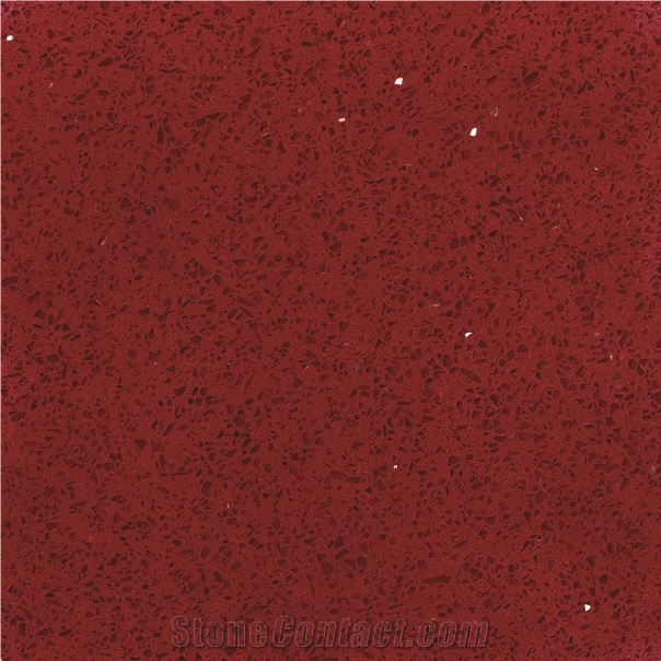 Quartz Stone Slab & Tile Silver Red Wg220