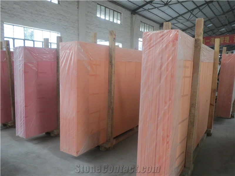 Quartz Stone Slab & Tile Silver Red Wg220