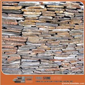 Golden Quartzite Random Flagstone Paving, Irregular Flagstone Walkway Pavers, Irregular Flagstone Driveway Paver