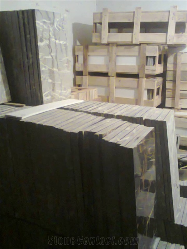 Micheal Angelo Marble Slabs & Tiles, Black & Gold Marble Slabs & Tiles
