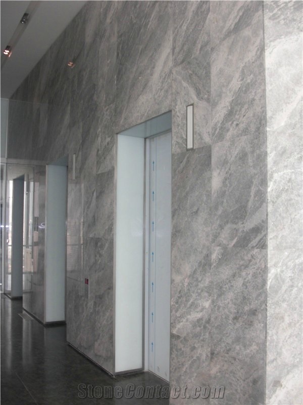 Silver Sable Marble Natural Stone Tile Slabs, China Grey Marble