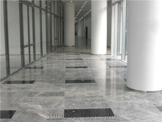Silver Sable Marble Natural Stone Tile Slabs, China Grey Marble