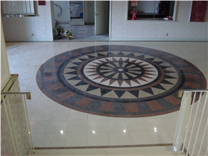 Marble Waterjet Medallion,Round Waterjet Medallion,Floor Waterjet Medallion