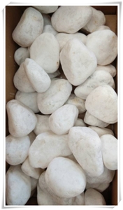 Factory Wholesale Pure Snow White Pebble Stone Tumbled from China Factory Wholesale Pure Snow White Pebble Stone Tumbled from China