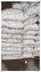 Factory Wholesale Pure Snow White Pebble Stone Tumbled from China