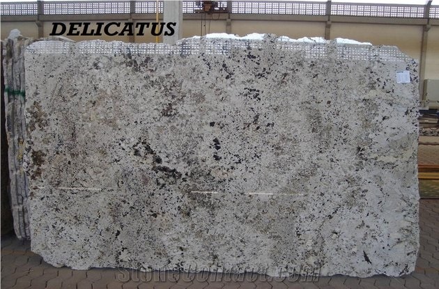 Polished Delicatus White Granite Slabs, Brazil White Granite