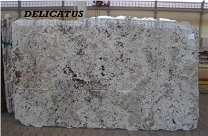 Polished Delicatus White Granite Slabs, Brazil White Granite