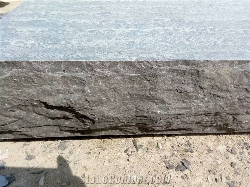 Blue Limestone Steps Acid Wash Surface Cleft Sides