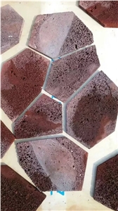 Brown Dark Basalt Flagstone Pattern for Paving