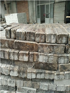 China Coffe Brown Limestone Cobble Stone