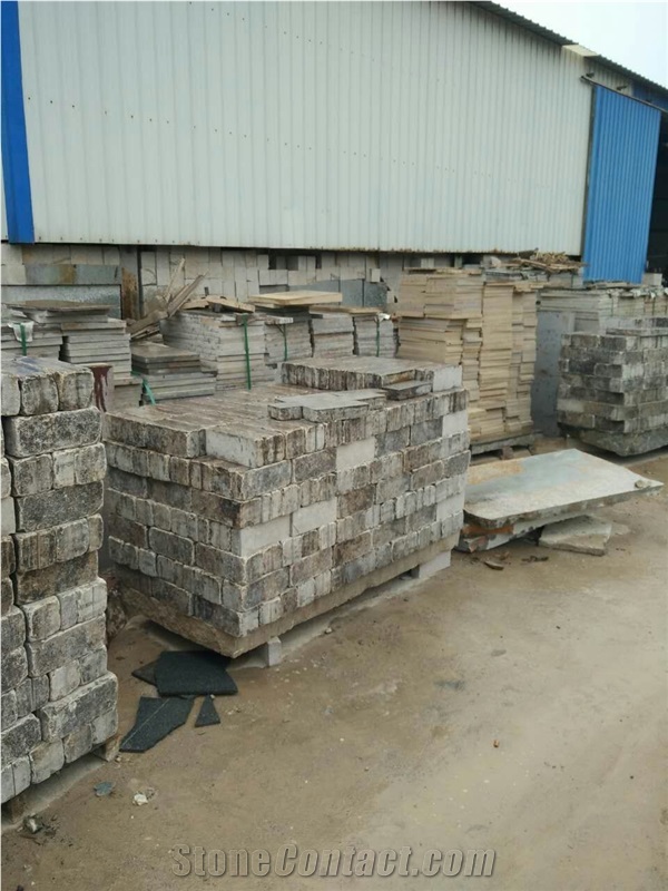 China Coffe Brown Limestone Cobble Stone